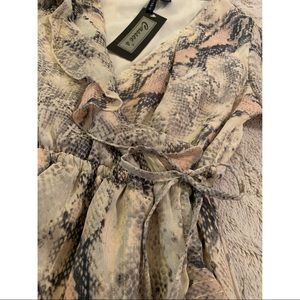 NWT Blush Snake Golden Dress